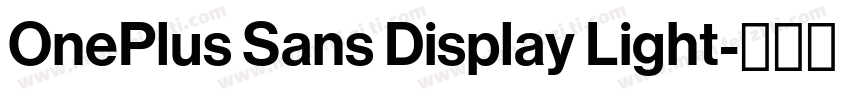 OnePlus Sans Display Light字体转换